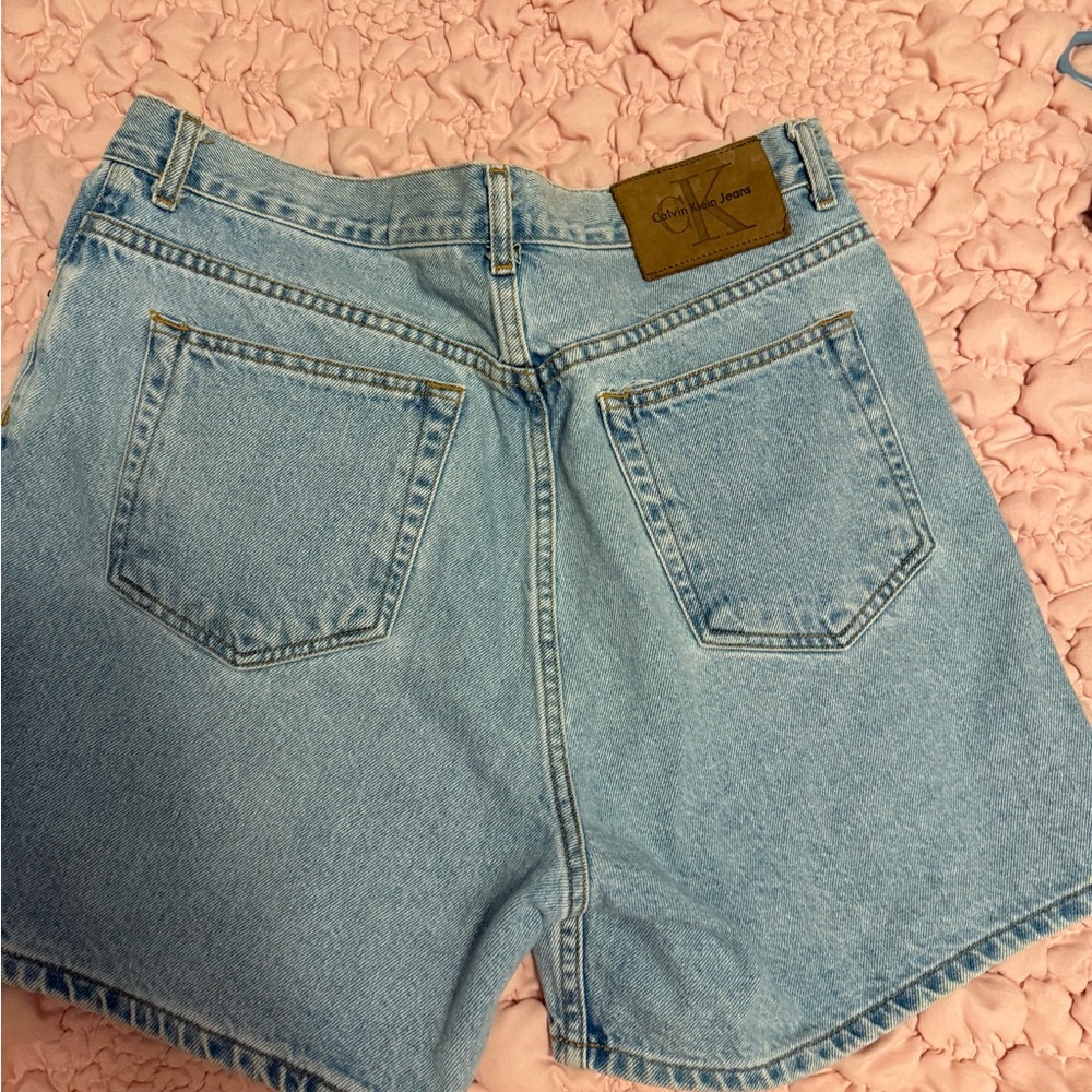 Calvin Klein Women's Light Blue Denim Shorts